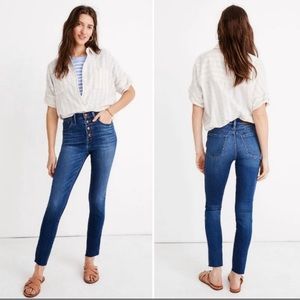 Madewell 10" High-Rise Skinny Women's Jeans Size 26 Button Fly
